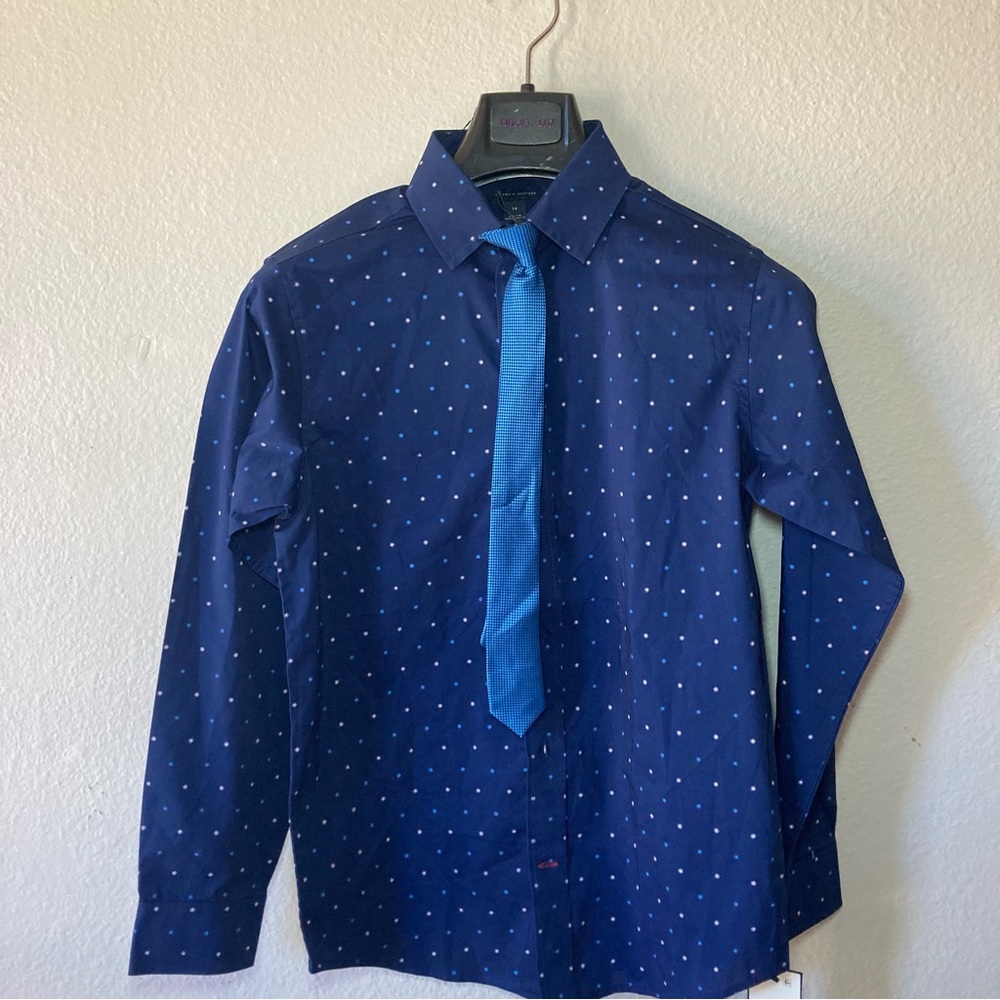 🆕TOMMY HILFIGER BOYS SHIRT WITH TIE